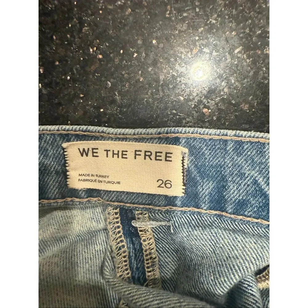 Free People - We The Free Wild River Handkerchief Skirt in Blue Denim Size 26 -S - Picture 7 of 7